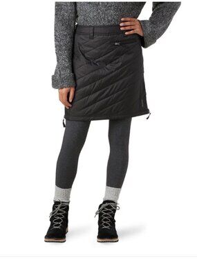 Skhoop Sandy Short Skirt Black Insulated Puffer Women's Large